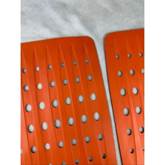 Vintage 1970s Rubbermaid Sink Mat Orange 10.75"x12.75” Set of 2 READ - Picture 5 of 15